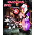 thumbnail image 3 of Areker 12FT Chainsaw Killer Clown Halloween Inflatable Decorations,Halloween Yard inflatable with PIR Motion-Activated Scream,for Patio Lawn Party Outdoor Decor, 3 of 9