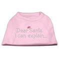 thumbnail image 2 of Mirage Pet Products 52-25-06 XLLPK Dear Santa I Can Explain Rhinestone Shirts Light Pink XL - 16, 2 of 2