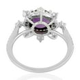 thumbnail image 3 of KIRAN FINE JEWEL Round Purple Amethyst Topaz Sunburst Cocktail Band Ring 925 Sterling Silver Wedding Women Gemstone Statement Jewelry Gift For Her, 3 of 5