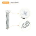 thumbnail image 4 of Tornillos blancos ST3x20mm, tornillos autorroscantes, paquete de 50, tornillos de cabeza plana Phillips para trabajos en madera, 4 of 5