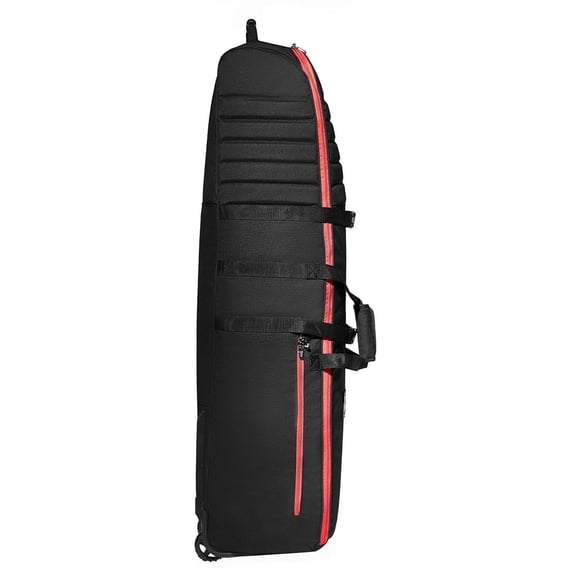 Wheeled Golf Club Travel Case - Heavy Duty 1000D Nylon Golf Bag Cover for Protection