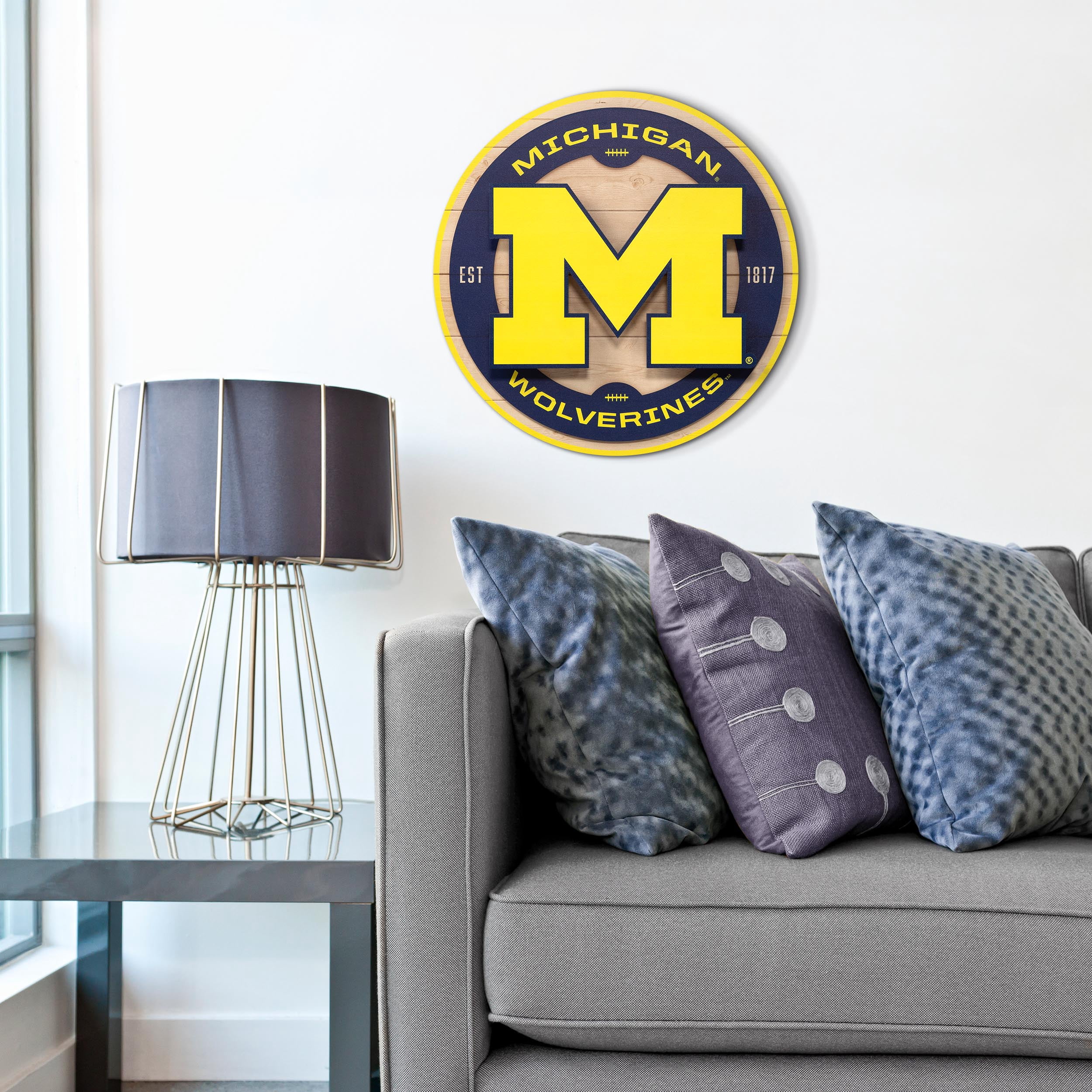 YouTheFan NCAA Michigan Wolverines 3DX Circle Wall Art