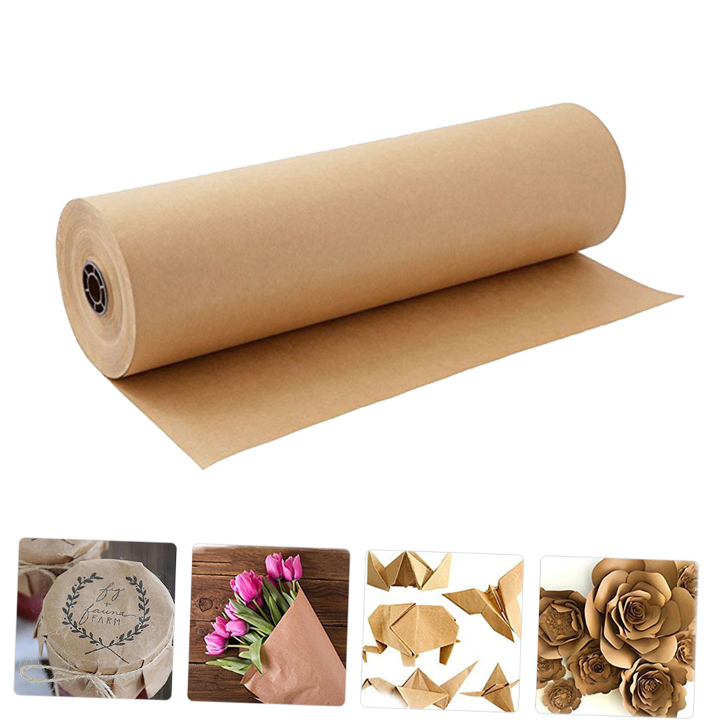 ifundom 1Pack Brown Kraft Paper Roll For DIY Handicrafts And Shipping Needs