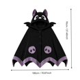thumbnail image 3 of Zjunqe Bat Hooded Blanket Cute Hoodie Wearable Bat Blanket Adult Halloween Cosplay Soft Hoodie Cape for Women Oversized Wearable Shawl Cape Wrap Soft Fluffy Coral Velvet Cozy Fleece Hooded Blanket, 3 of 9