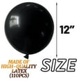thumbnail image 2 of Globos de látex KUULBELA negros de 12 pulgadas y 110 unidades con 2 cintas, 2 of 7