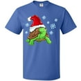 thumbnail image 3 of Inktastic Christmas Turtle in with Santa Hat and Snowflakes T-Shirt, 3 of 5