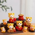 thumbnail image 4 of Zhaomeidaxi 2022 New Year Tiger Car Ornaments Figurines Miniatures Crafts Ornament Lucky Fortune Tiger Lantern Statue Ornament for Car Desktop Home Ornament Interior Decoration Good Meaning, 4 of 10