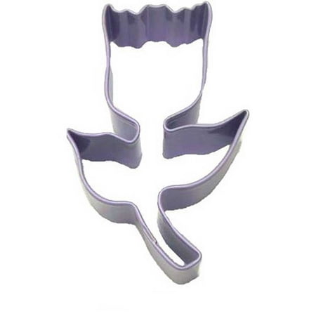 Tulip Cutter - Tulip Lavender Poly Resin 3.25 in Cookie Cutter Pr1304L - R&M Cookie Cutters - Tin Plate Steel