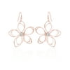 Time & True Gold Delicate open flower earring with center stone