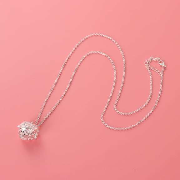 Homoyoyo Rhinestone Perfume Bottle Necklace Pendant for Women, Stylish Jewelry Accessory, 1 Piece