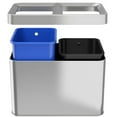 thumbnail image 2 of iTouchless Récipient de Recyclage et Poubelle Double de 5,3 Gallons Acier Inoxydable, 2 of 7