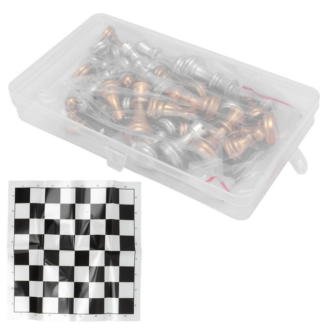 Juego de ajedrez portátil, juego de ajedrez internacional, juego de ajedrez internacional de galvanoplastia, juego de ajedrez de torneo, estética elegante