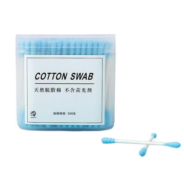 200 Pieces Disposable Double Tip Swab Cotton Buds Makeup Applicator