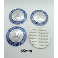 thumbnail image 1 of 4 pegatinas Bleu Centre de Roue Moyeu tapacubos para Mercedes 65mm-, 1 of 4