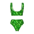 thumbnail image 5 of Daiia St Patrick's Day2 Women's Bikini Set Two Piece Swimsuit High Waisted Bikini Adjustable Straps Bikini Perfect for Beach, Pool, and Summer Vacation-X-Large, 5 of 9