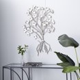 thumbnail image 2 of DecMode Silver Aluminum Floral Wall Decor, 2 of 7