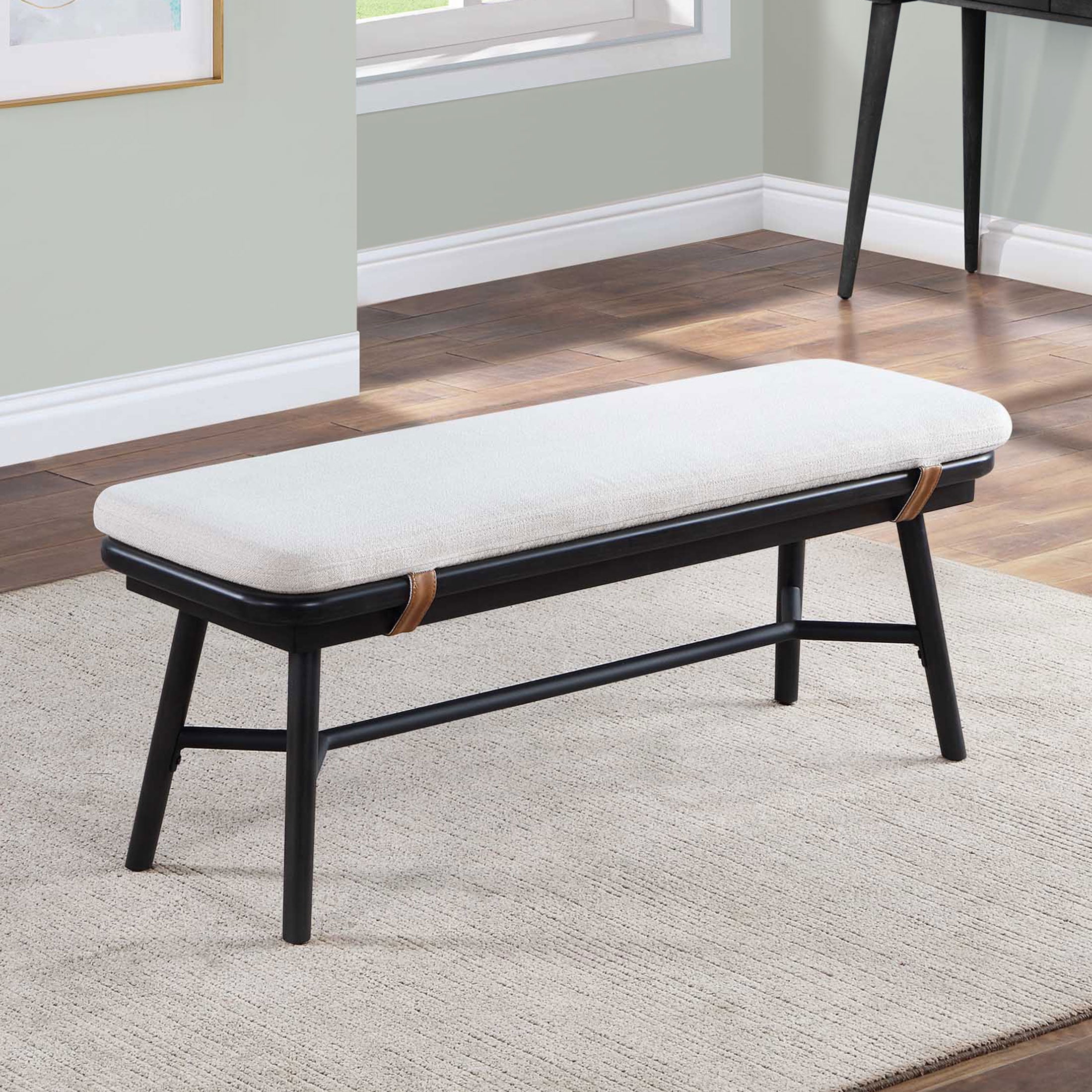 Better Homes & Gardens Springwood Dining Bench, Charcoal Finish