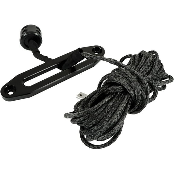 munirater 1/4In x 50Ft 8500Lbs Black Winch Rope Line Winch Cable Replacement for ATV UTV SUV