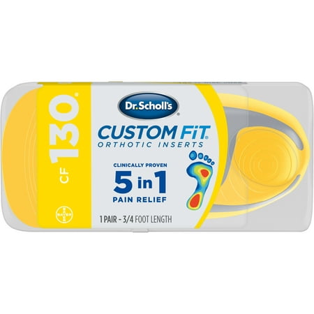 Dr. Scholl's Custom Fit CF130 Orthotic Shoe Inserts for Foot, Knee and Lower Back Relief, 1 (Best Orthotics For Knock Knees)