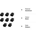 thumbnail image 4 of Aluminum Alloy Glass Shelf Clips 8-Pack Square Support Brackets for 5-8mm Thick Glass, 4 of 4