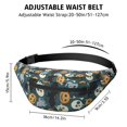 thumbnail image 3 of Fanny Pack Halloween Spooky Icons Pattern Waist Pack Bag,Running Cross Bag,Waterproof Large Fanny Packs for Women Men for Travel Running Hiking Cycling, 3 of 6