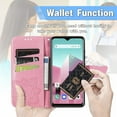 thumbnail image 6 of Blackview A80 Pro Wallet Case for Women, 3D Butterfly Embossing Slim Flip PU Leather with Magnetic Closure Credit Card Slots Holder Phone Case Cover for Blackview A80 Pro 6.5" Rhinestone Pink, 6 of 14
