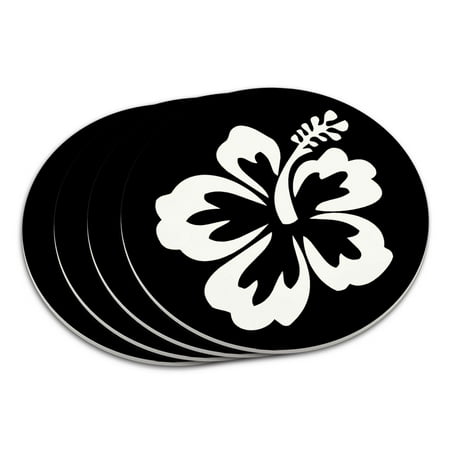 

Hibiscus Black Coaster Set