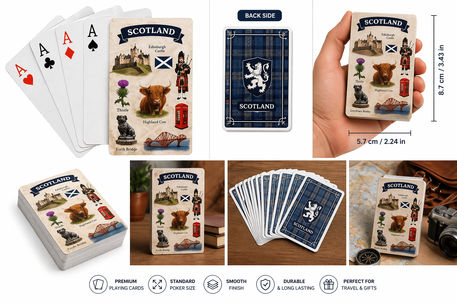 AWN Hill Playing Card Standard Edinburgh Multi 1-Count