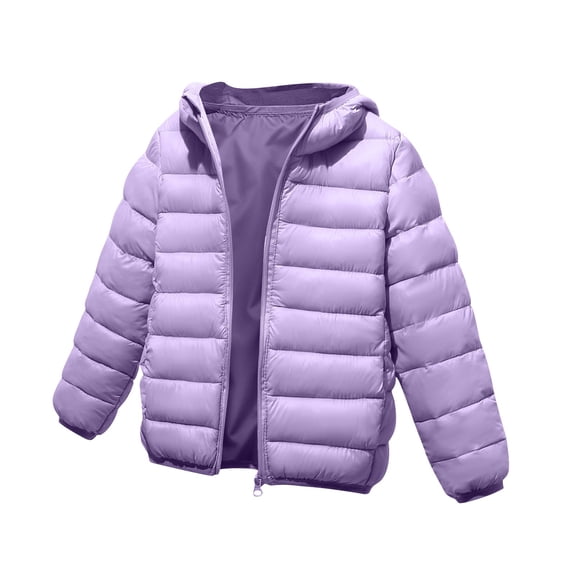 hotojiny Unisex Boy Girl Puffer Jacket Hooded Lightweight Outdoor Windproof Down Coats Winter Warm Clothes