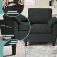 thumbnail image 5 of Soscana Living Room 3 Piece Sofa Set,Sectional Sofa Couch with Storage Ottoman and Storage Pockets, L Shaped 3 Seater Couch with Reversible Ottoman Loveseat Accent Chair, Living Room Furniture Set, 5 of 10