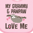 thumbnail image 4 of Inktastic Grammy and Pawpaw Sloth Boys or Girls Baby Bib, 4 of 4