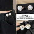 thumbnail image 5 of 11 Sets 11 Colors Pant Waist Tightener Camellias Flower Jeans Tightener Alloy Enamel Adjustable Snap Tack Pant Button No Need to Stitches Buttons 22x42x6mm, 5 of 6