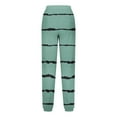thumbnail image 7 of SERTG Kids Gradient Print Pants Fall Winter Soft Loose Elastic Waist Cuff Ankle Pull Trousers with String Pocket for Children 3-14 Years(Green#3,5 Years), 7 of 7
