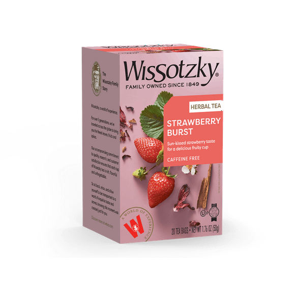 Wissotzky, Herbal Tea, Strawberry Flavored 25pk