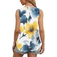 thumbnail image 4 of Aueoeo Floral Printed Tank Top For Women Casual Sleeveless Top 2025 Camisole Tank Cami Summer Blouses Vests, 4 of 6