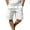 White, variant on Men's Cargo Shorts Casual Solid Color Bermuda Shorts with Pockets, 3XL
