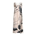 thumbnail image 5 of Viikei Women's Summer Casual T Shirt Dresses,Plus Size Dresses Women Fashion,New Women's Sleeveless Cotton and Linen Round Neck Printed Long Dress Purple S, 5 of 5