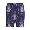 thumbnail image 4 of Wukai Lavender Flowers Men’s Short Pajama Pants With Pockets Soft Sleep Pj Shorts for Men-3X-Large, 4 of 6