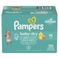 Pampers Baby Dry Diapers Size Newborn, 104 Count (Select for More