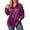 Purple, variant on AKOEE Plus Size Shirts for Women Button Down Dressy Casual Soft Satin Long Sleeve XL-5X Lapel Collar Blouses (3XL, Green)