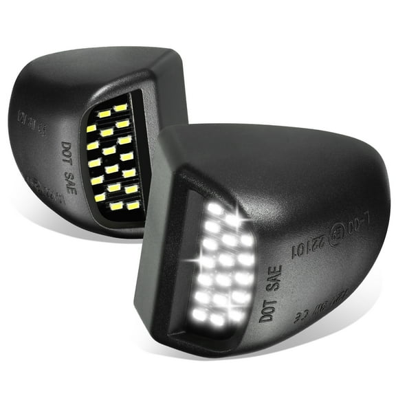 NUVISION LIGHTING LPL-ZTL-9073 For 2001-2014 Silverado Sierra Tahoe Yukon XL White LED License Plate Lights