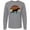 AC-Heather Grey, variant on Inktastic Hunting Dog Retro Sunset Long Sleeve T-Shirt