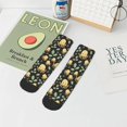 thumbnail image 7 of Rateoe Octopuses And Leaves Pattern Quarter Crew Socks,Toe Seamed Ankle Socks,Cotton Cushioned Breathable Athletic Crew Sports Socks, 7 of 7