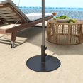thumbnail image 4 of XNKOLMJ Base de Parasol en Acier Rond 34, Poids de Support Robuste avec 4 Patins Antidérapants pour Parasol de Table de Marché Extérieur Noir, 4 of 7