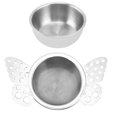 

Tea Strainer Loose Tea Fine Mesh Strainer Stainless Steel Tea Strainer with Tray Tea Supply