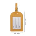 thumbnail image 2 of Unique Bargains 1 Pc Durable Luggage Tag for Travelling Ginger Yellow Polyurethane, 2 of 5
