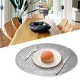 thumbnail image 5 of 4 Pcs Round PVC Placemats for Dining Table, 15 in Hollow Out Mats Vinyl Non-Slip Heat Insulation Kitchen Washable Table Mat Cup Mat Dinner Table Decoration Hotel Restaurant Home Decor – Silver, 5 of 8