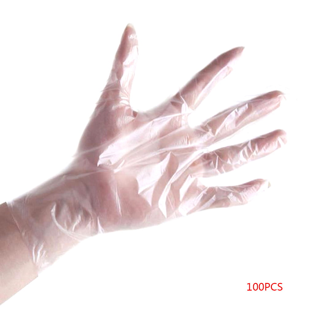 Disposable Gloves Clear Polythene Food Hand Safe Cleaning Catering Plastic 
