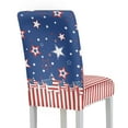 thumbnail image 2 of Xoenoiee Star American Flag Print Dining Room Chair Covers, Stretch Jacquard Parson Chairs Slipcovers 4th of July Decor Removable Washable Chair Seat Protectors for Home, Kitchen, Banquet, 1 Set, 2 of 7
