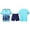 Light Blue, variant on UngA Boys Summer Clothes Short Sleeve Athletic T-Shirt & Shorts Outfit Set (White,7-8 Years)